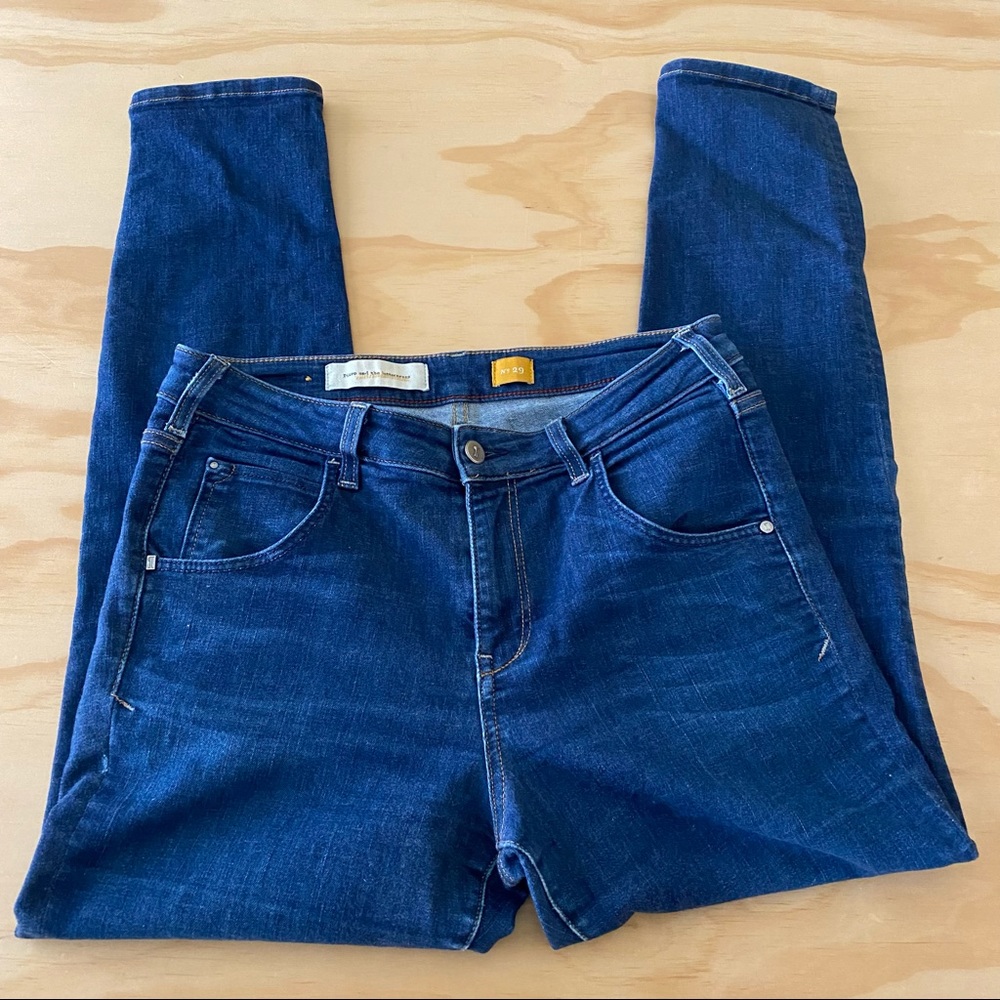 Anthropologie Pilcro & the Letter Press Skinny Jeans Dark Wash Denim Size 29